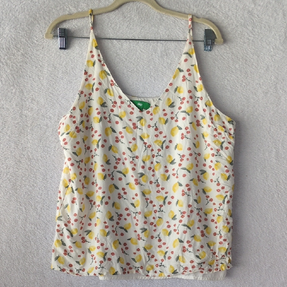 Dip‎ Women's Lemon Farmhouse Summer Tank Top Size M